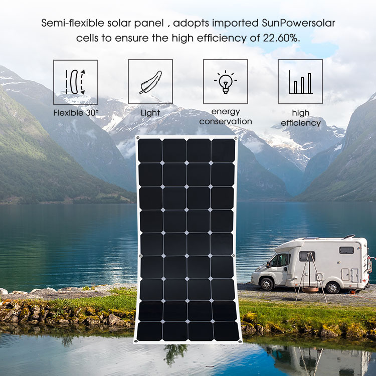 110w ETFE tunnfilm flexibel solpanel med solenergiceller